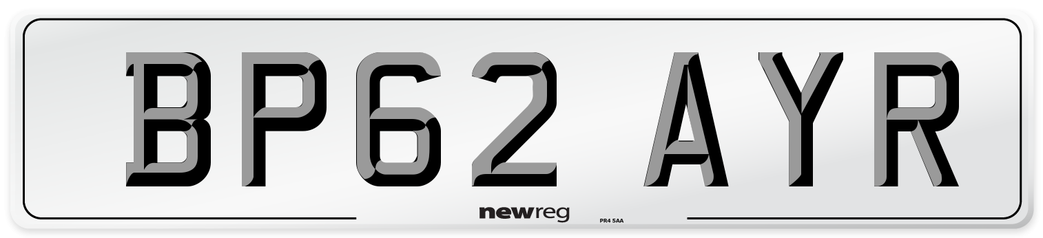 BP62 AYR Number Plate from New Reg